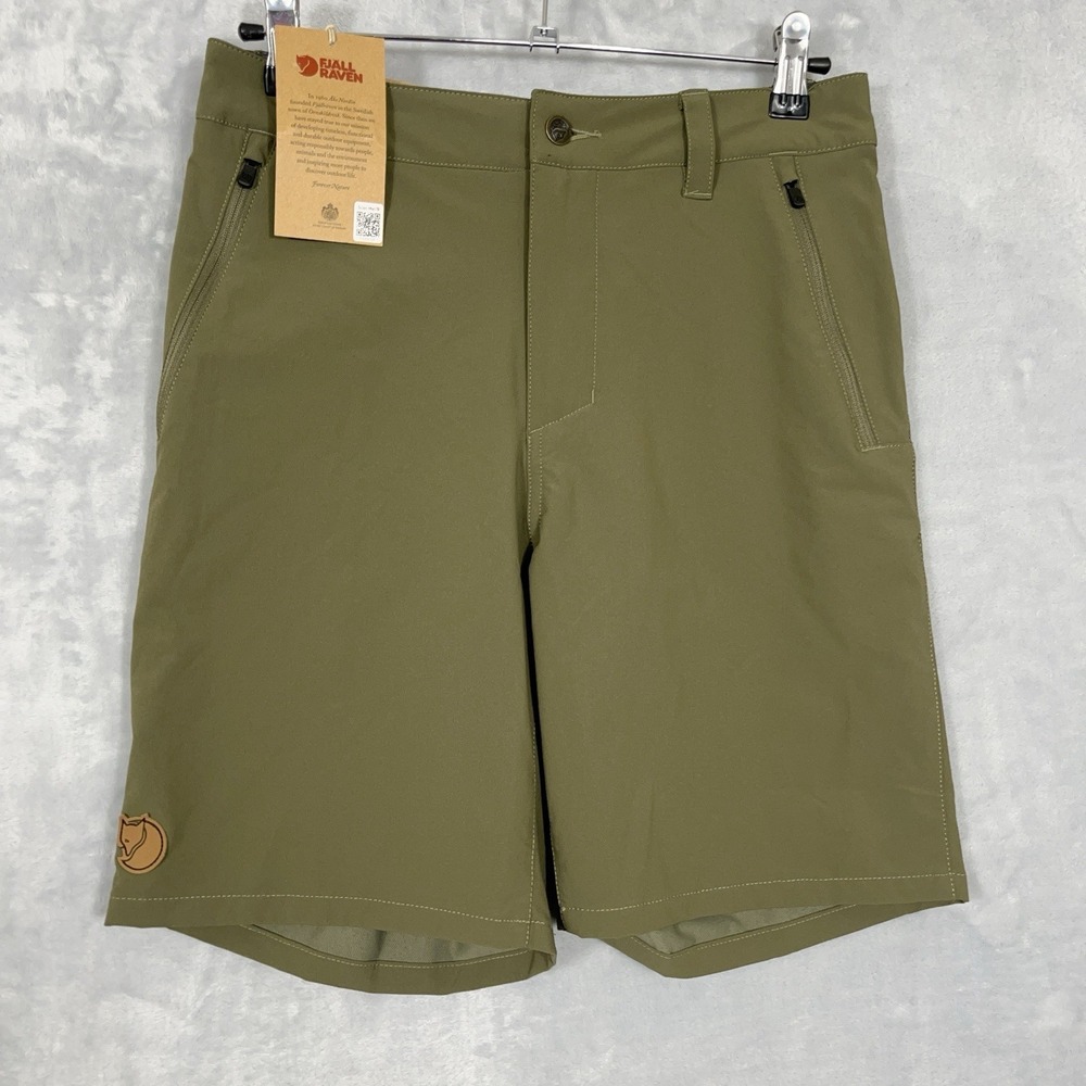 Fjall Raven Abisko Trail Stretch Shorts Men 30 Green Hiking Outdoor Gorpcore NWT